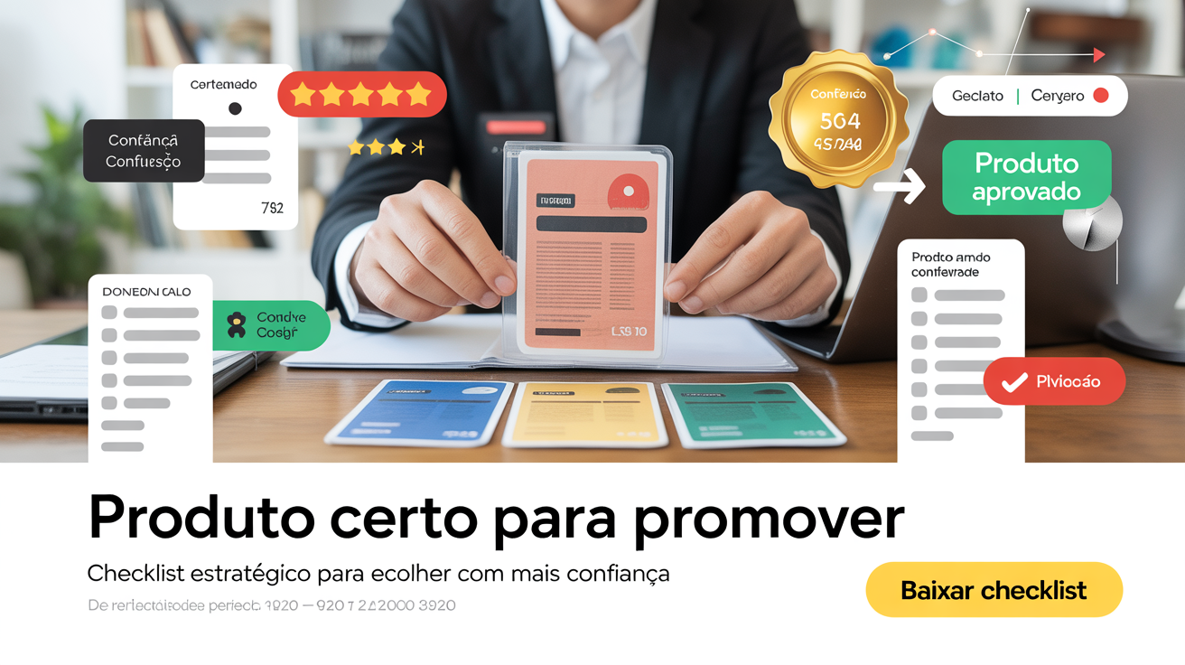 Checklist: Produto Certo para Promover — Escolha com Mais Confiança